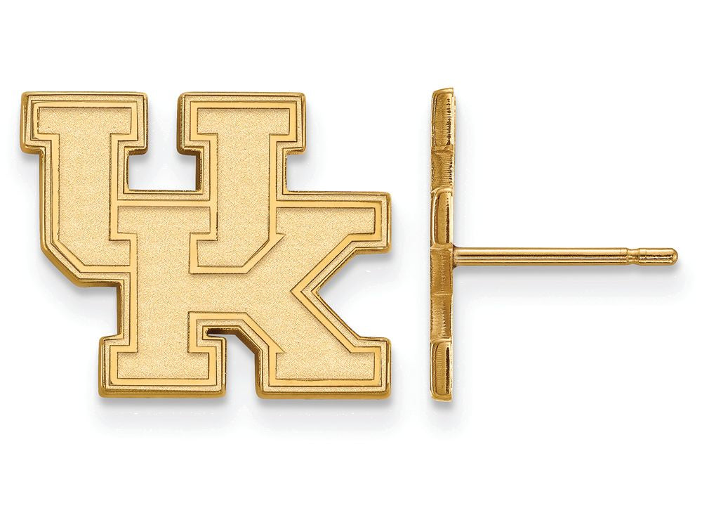 14k Yellow Gold Logoart University Of Kentucky Small Post Earrings