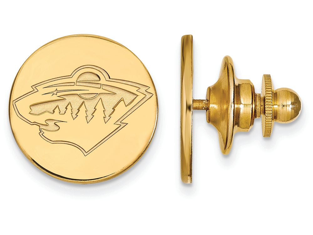 14k Yellow Gold Nhl Logoart Minnesota Wild Lapel Pin