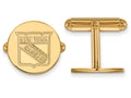 14k Yellow Gold Nhl Logoart New York Rangers Cuff Links