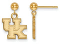 14k Yellow Gold Logoart University Of Kentucky Earrings Dangle Ball