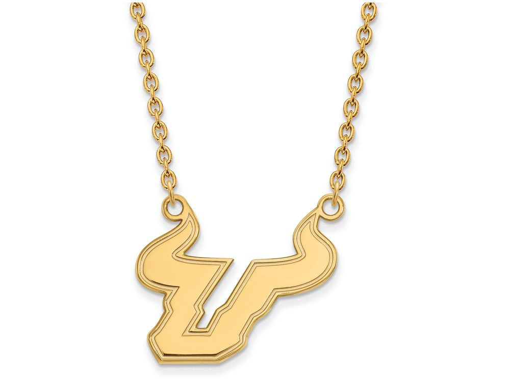 14k Yellow Gold Logoart University Of South Florida Large Pendant Necklace