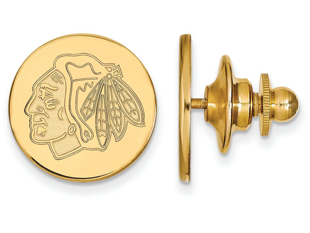 14k Yellow Gold Nhl Logoart Chicago Blackhawks Lapel Pin