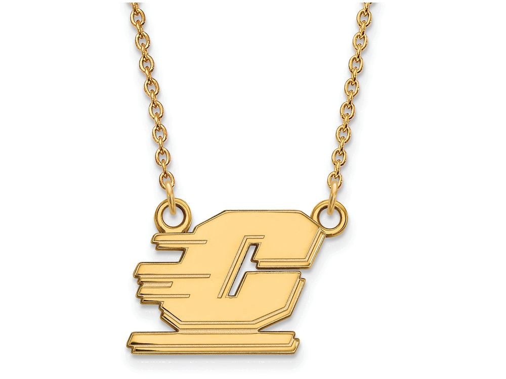 14k Yellow Gold Logoart Central Michigan University Small Pendant Necklace