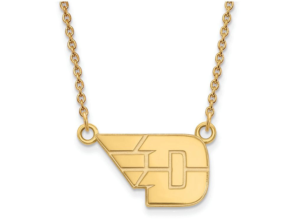 14k Yellow Gold Logoart University Of Dayton Small Pendant Necklace