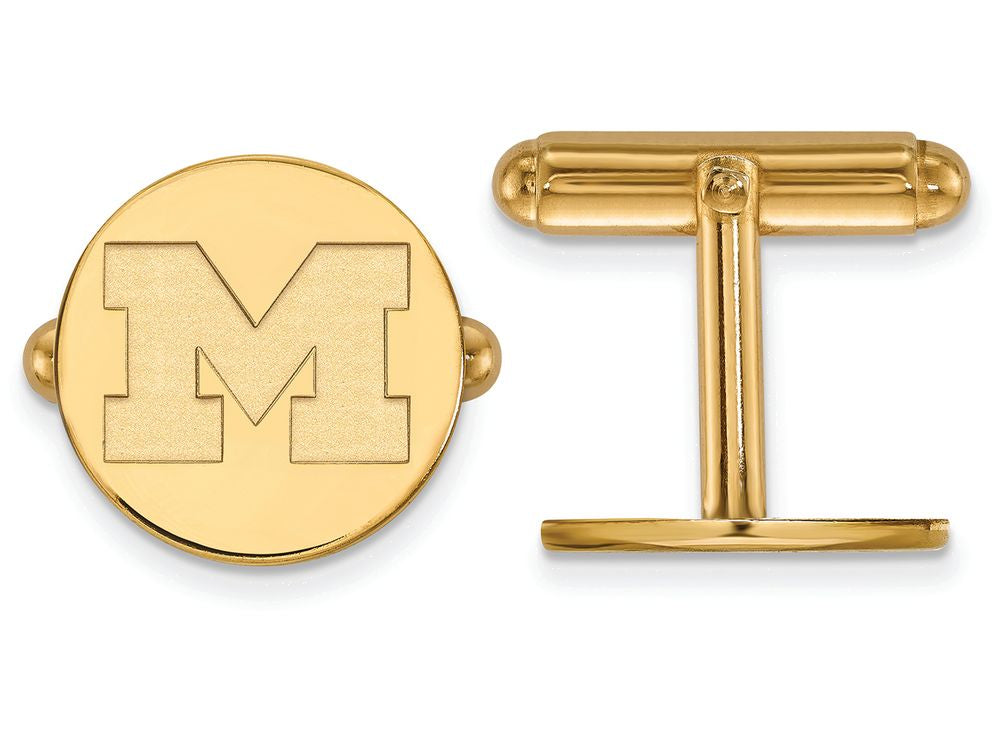 14k Yellow Gold Logoart Michigan (univ Of) Cuff Link