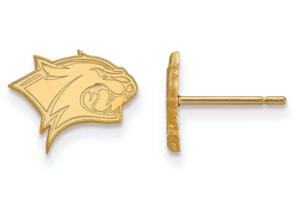 14k Yellow Gold Logoart University Of New Hampshire Extra Small Post Earrings