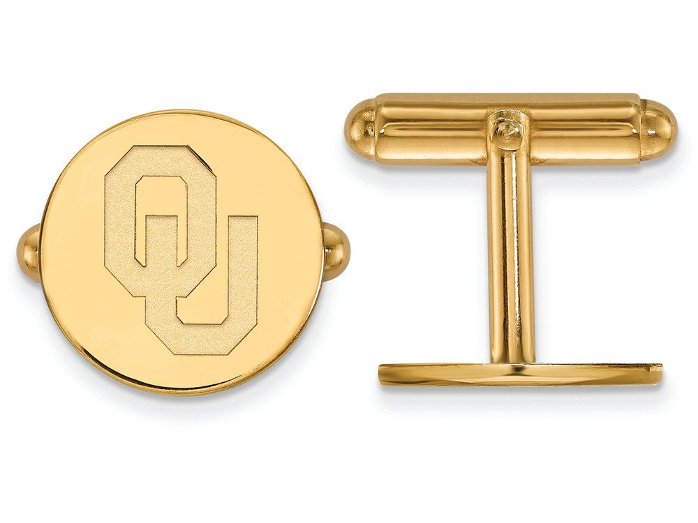 14k Yellow Gold Logoart University Of Oklahoma Cuff Link