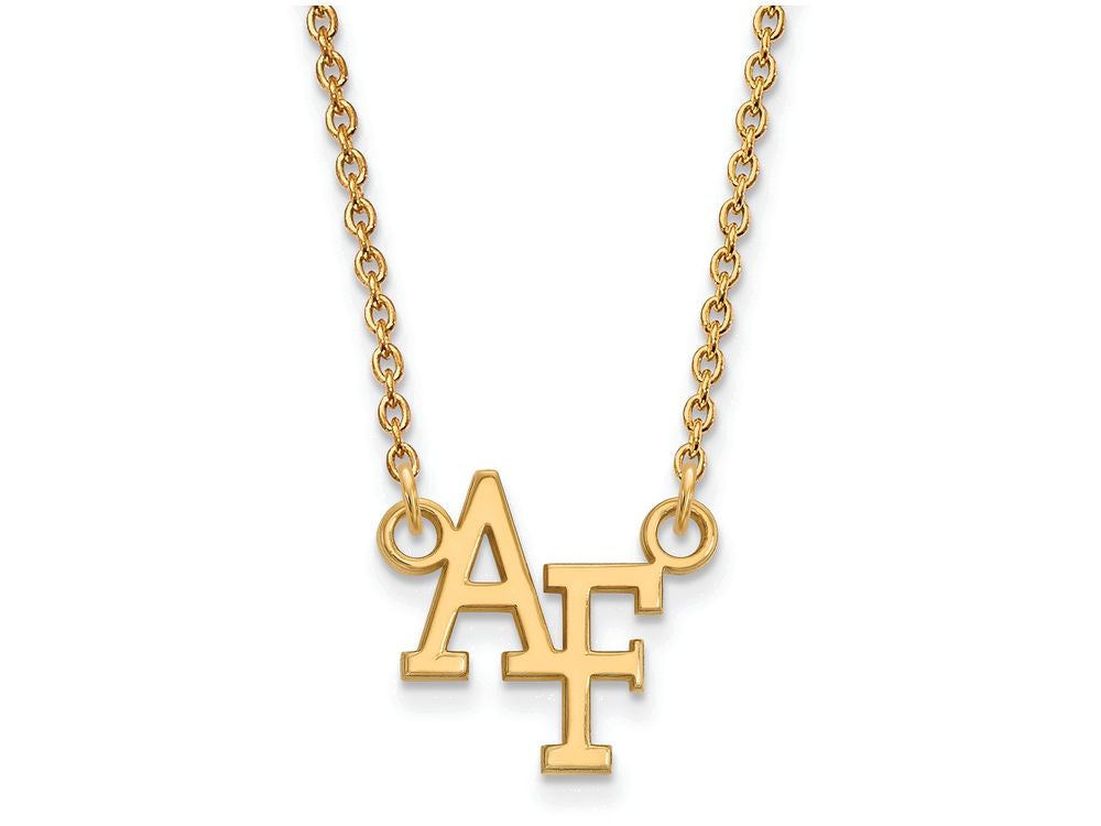14k Yellow Gold Logoart United States Air Force Academy Small Pendant Necklace