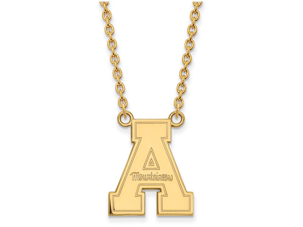 14k Yellow Gold Logoart Appalachian State University Large Pendant Necklace