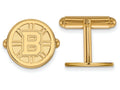 14k Yellow Gold Nhl Logoart Boston Bruins Cuff Links