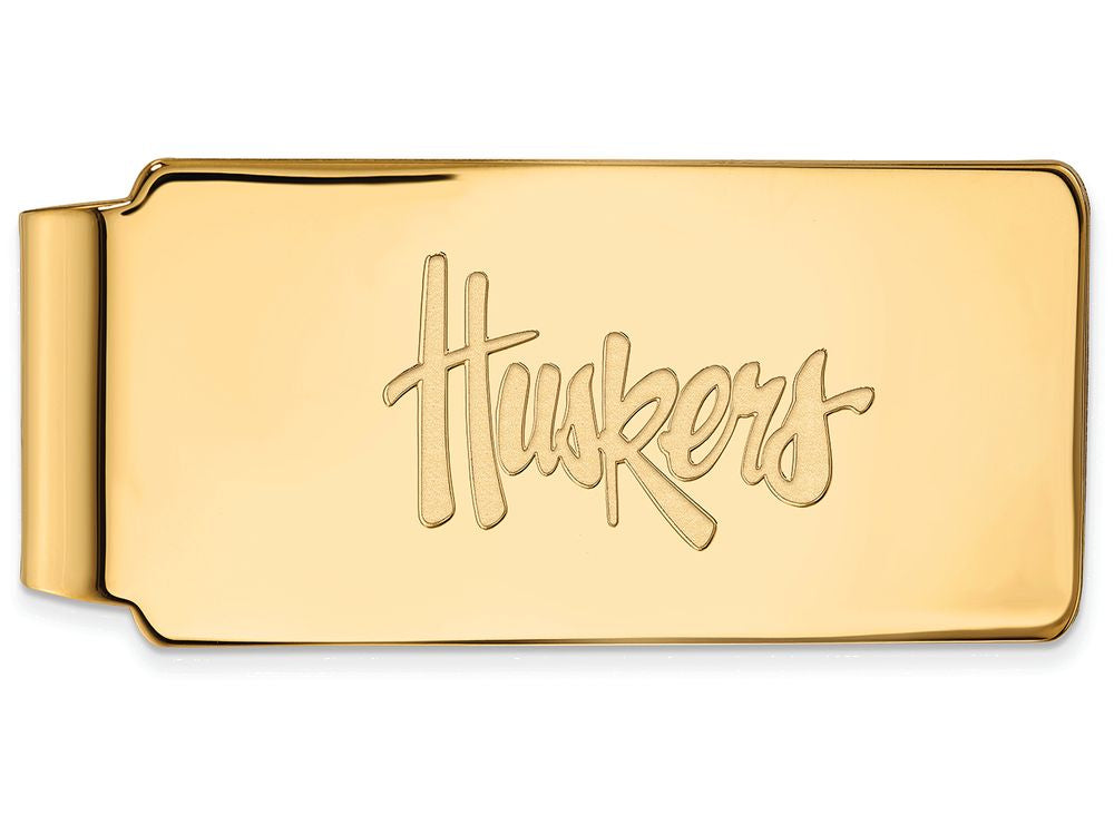 14k Yellow Gold Logoart University Of Nebraska Money Clip