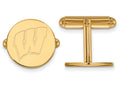 14k Yellow Gold Logoart University Of Wisconsin Cuff Link