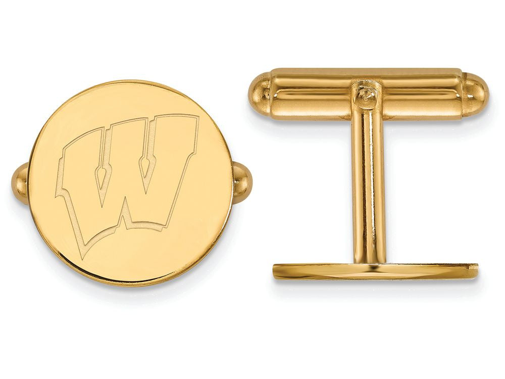 14k Yellow Gold Logoart University Of Wisconsin Cuff Link