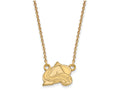 14k Yellow Gold Nhl Logoart Colorado Avalanche Small Pendant Necklace