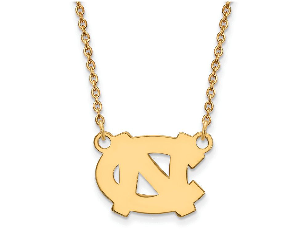 14k Yellow Gold Logoart University Of North Carolina Small Pendant Necklace