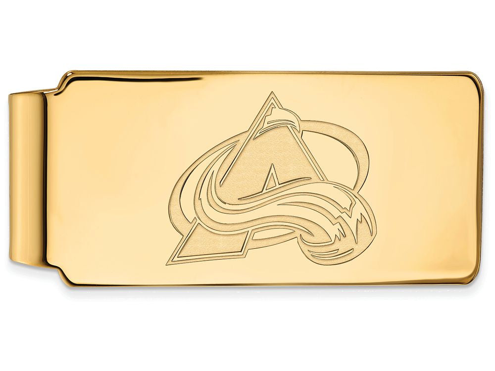 14k Yellow Gold Nhl Logoart Colorado Avalanche Money Clip