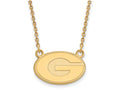 14k Yellow Gold Logoart University Of Georgia Small Pendant Necklace