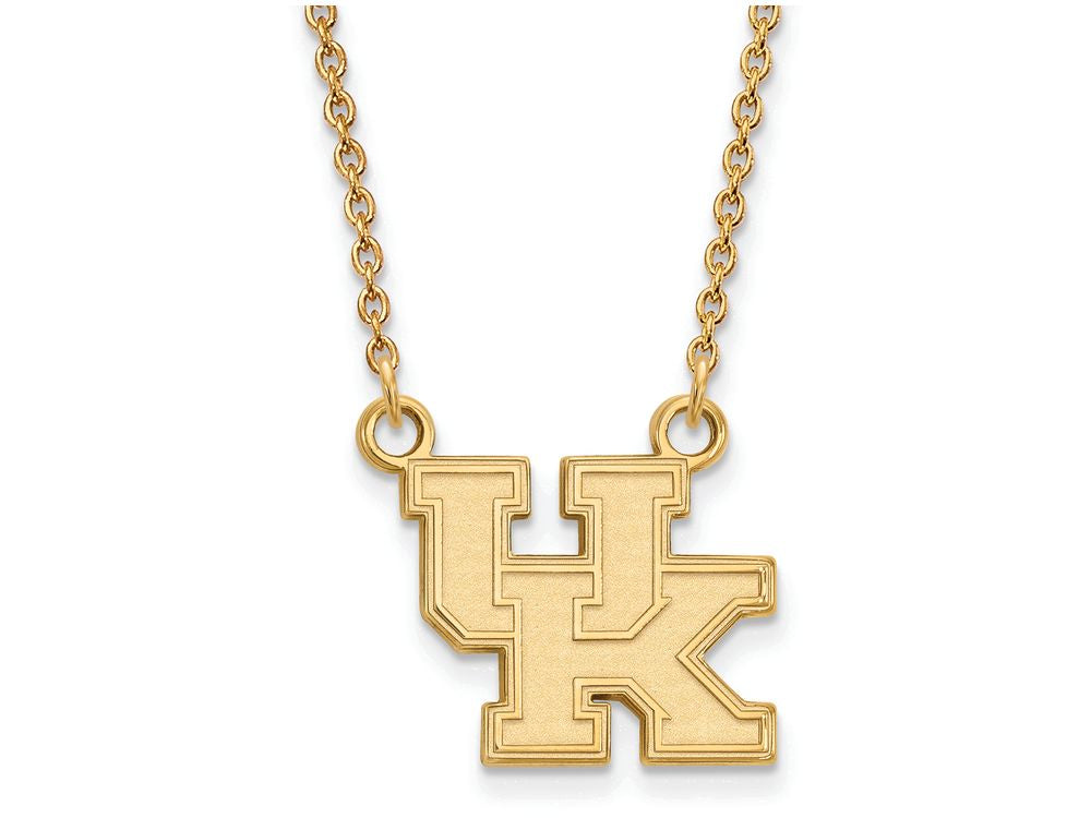 14k Yellow Gold Logoart University Of Kentucky Small Pendant Necklace