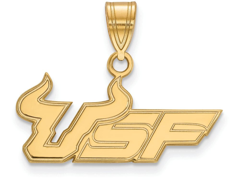 14k Yellow Gold Logoart University Of South Florida Medium Pendant