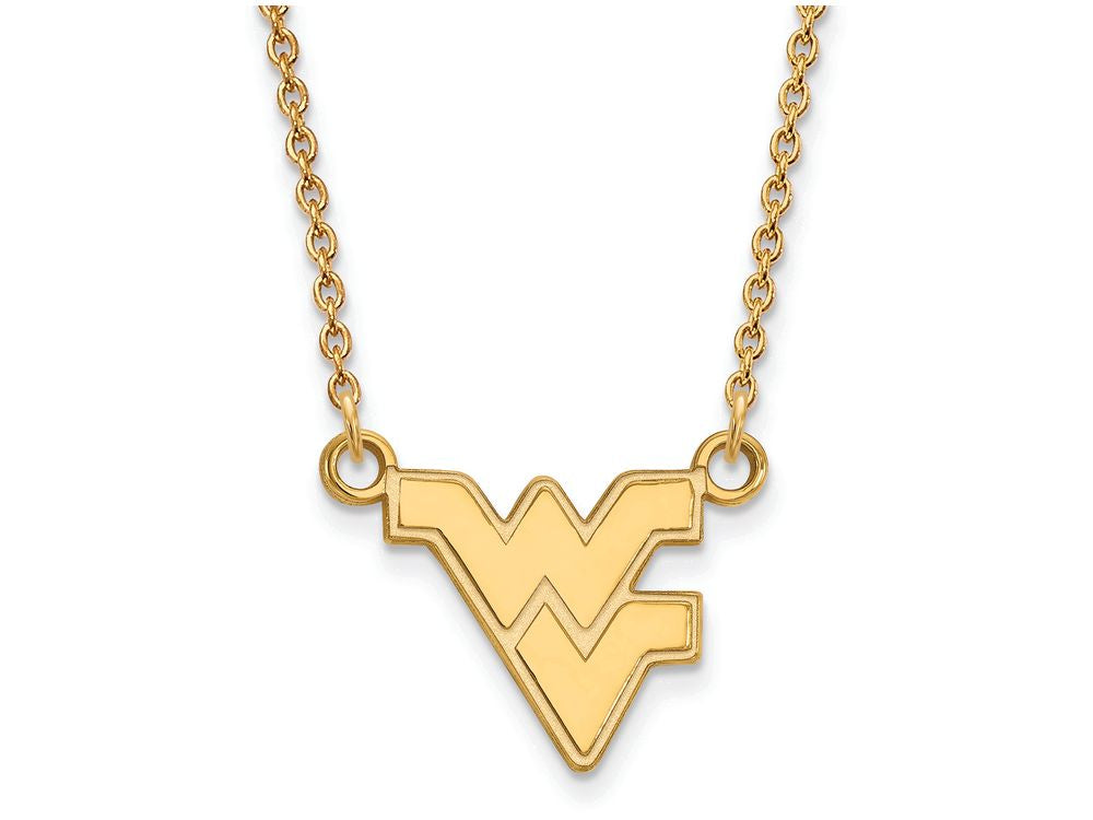 14k Yellow Gold Logoart West Virginia University Small Pendant Necklace