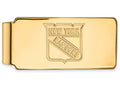 14k Yellow Gold Nhl Logoart New York Rangers Money Clip