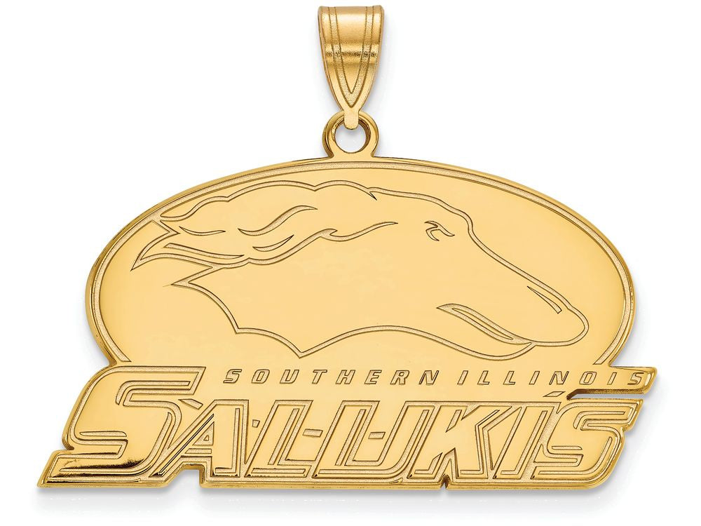 14k Yellow Gold Logoart Southern Illinois University Large Pendant