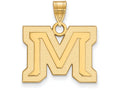 14k Yellow Gold Logoart Montana State University Medium Pendant
