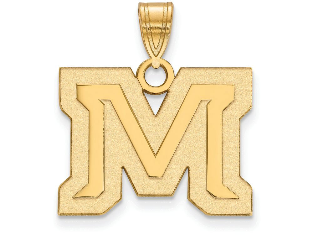 14k Yellow Gold Logoart Montana State University Medium Pendant