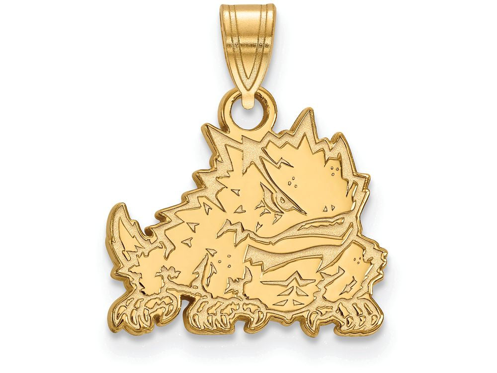 14k Yellow Gold Logoart Texas Christian University Small Pendant