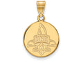 14k Yellow Gold Logoart University Of New Orleans Medium Disc Pendant