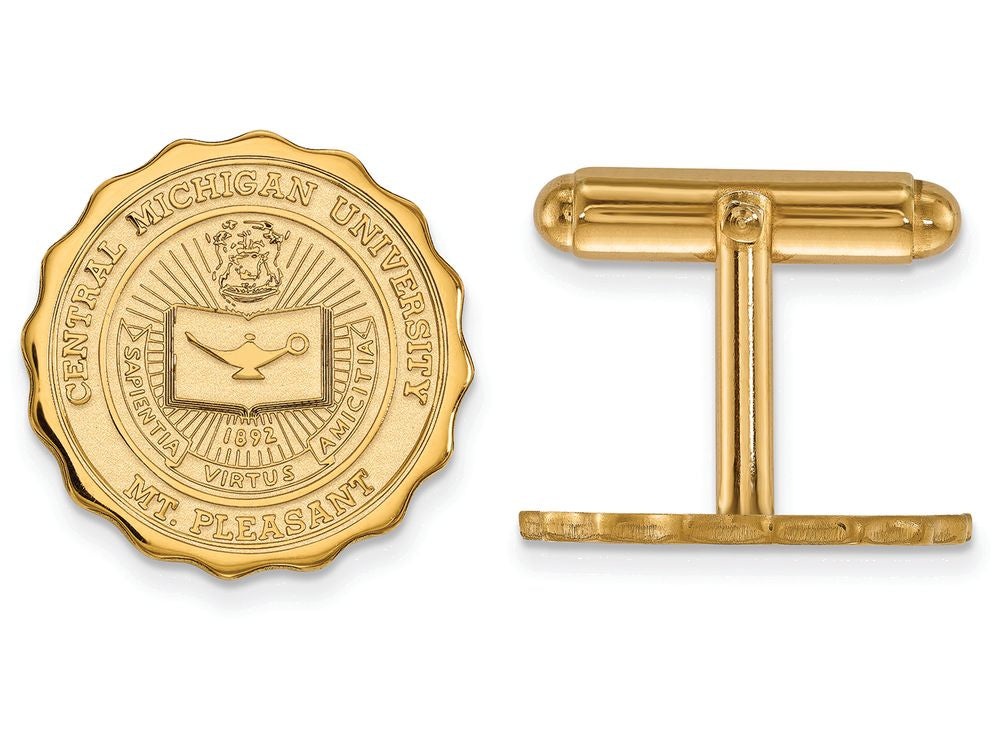 14k Yellow Gold Logoart Central Michigan University Crest Cuff Link