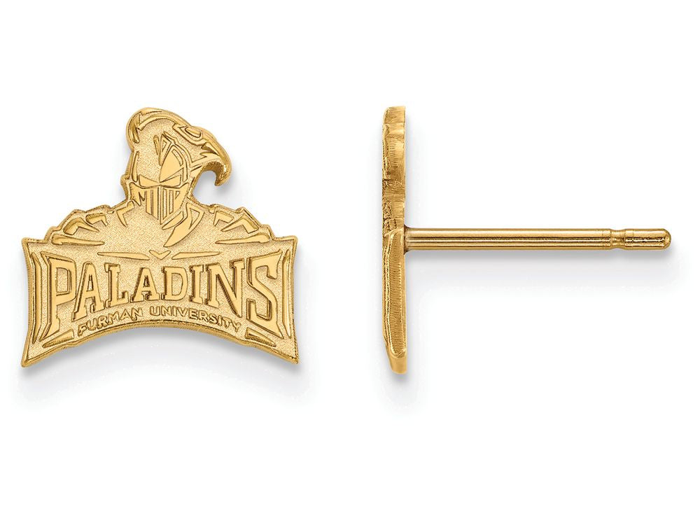 14k Yellow Gold Logoart Furman University Extra Small Post Earrings