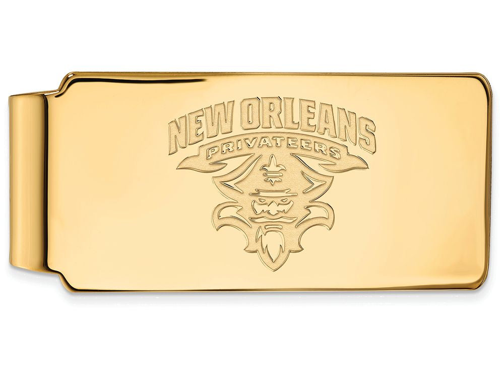 14k Yellow Gold Logoart University Of New Orleans Money Clip