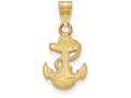 14k Yellow Gold Logoart Navy Small Pendant