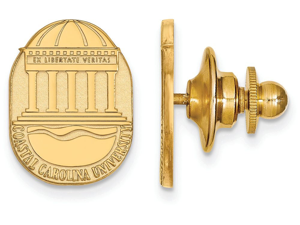 14k Yellow Gold Logoart Coastal Carolina University Crest Lapel Pin