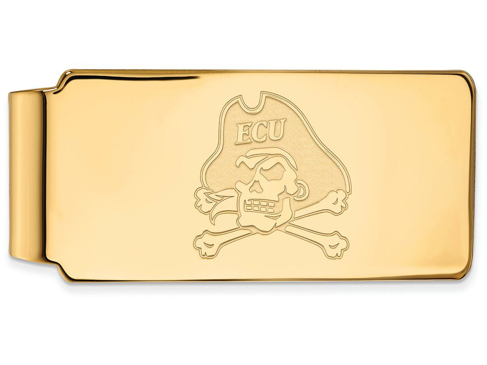 14k Yellow Gold Logoart East Carolina University Money Clip