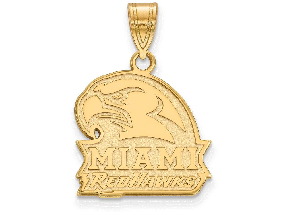 14k Yellow Gold Logoart Miami University Medium Pendant
