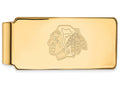 14k Yellow Gold Nhl Logoart Chicago Blackhawks Money Clip