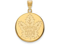 14k Yellow Gold Nhl Logoart Toronto Maple Leafs Large Disc Pendant
