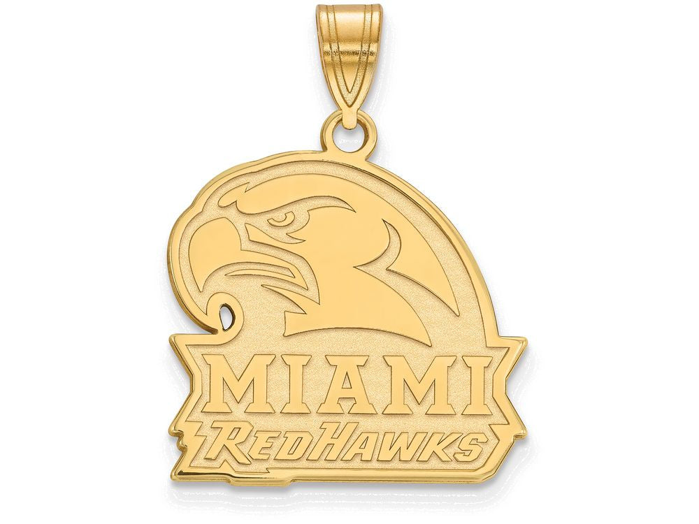 14k Yellow Gold Logoart Miami University Large Pendant