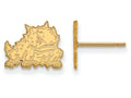 14k Yellow Gold Logoart Texas Christian University Extra Small Post Earrings