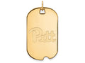 14k Yellow Gold Logoart University Of Pittsburgh Large Dog Tag Pendant Necklace