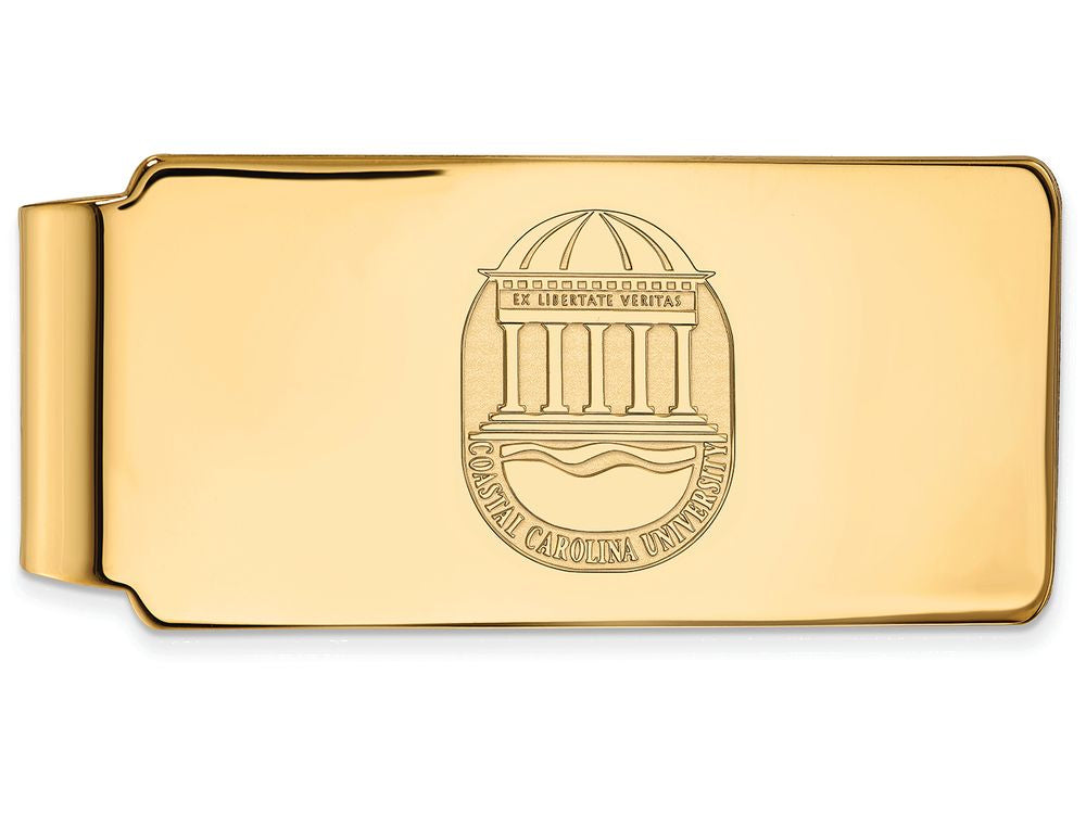 14k Yellow Gold Logoart Coastal Carolina University Money Clip Crest