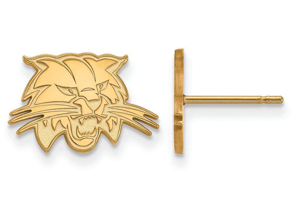 14k Yellow Gold Logoart Ohio University Extra Small Post Earrings