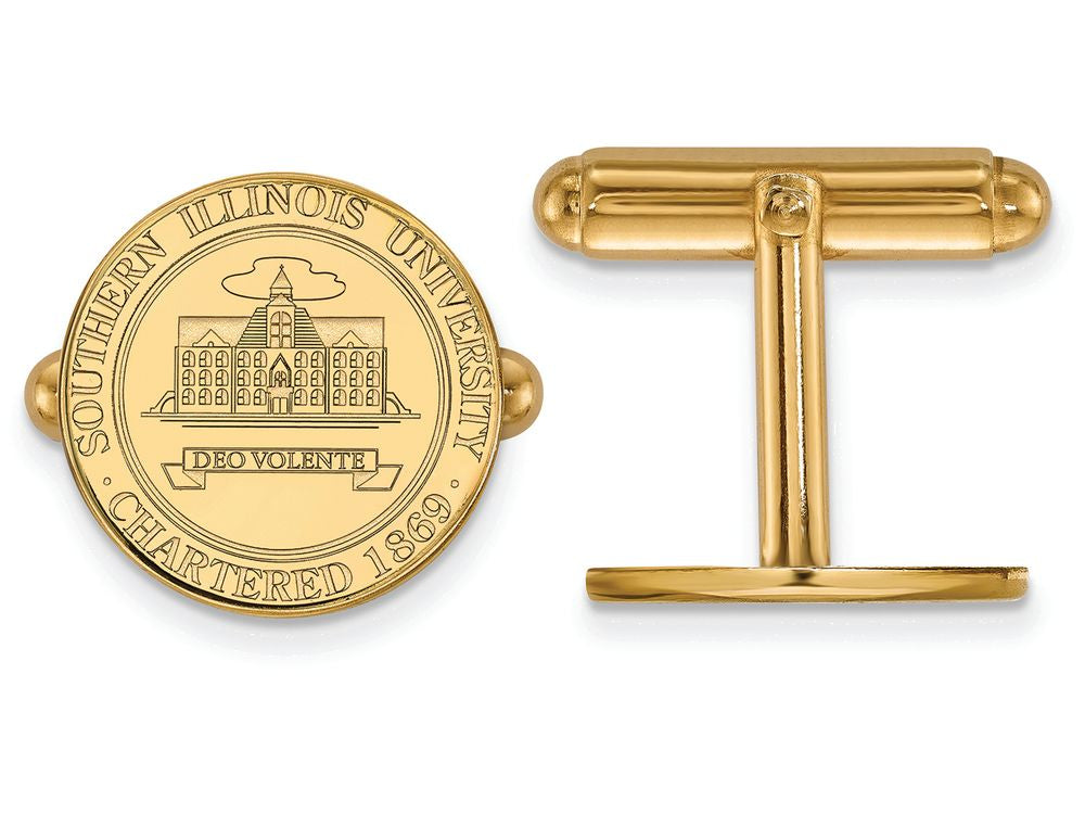 14k Yellow Gold Logoart Southern Illinois University Crest Cuff Link