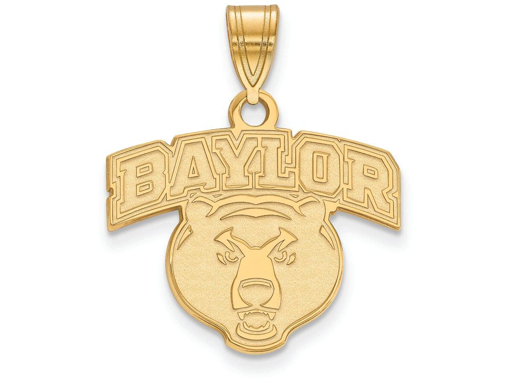 14k Yellow Gold Logoart Baylor University Medium Pendant