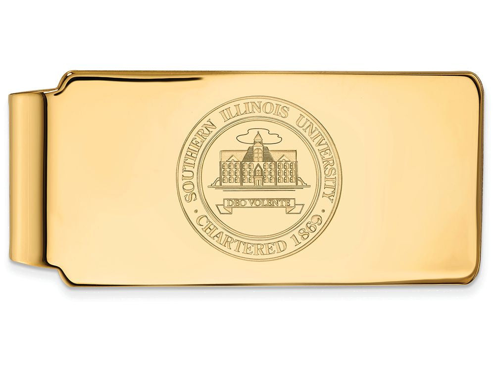 14k Yellow Gold Logoart Southern Illinois University Money Clip Crest