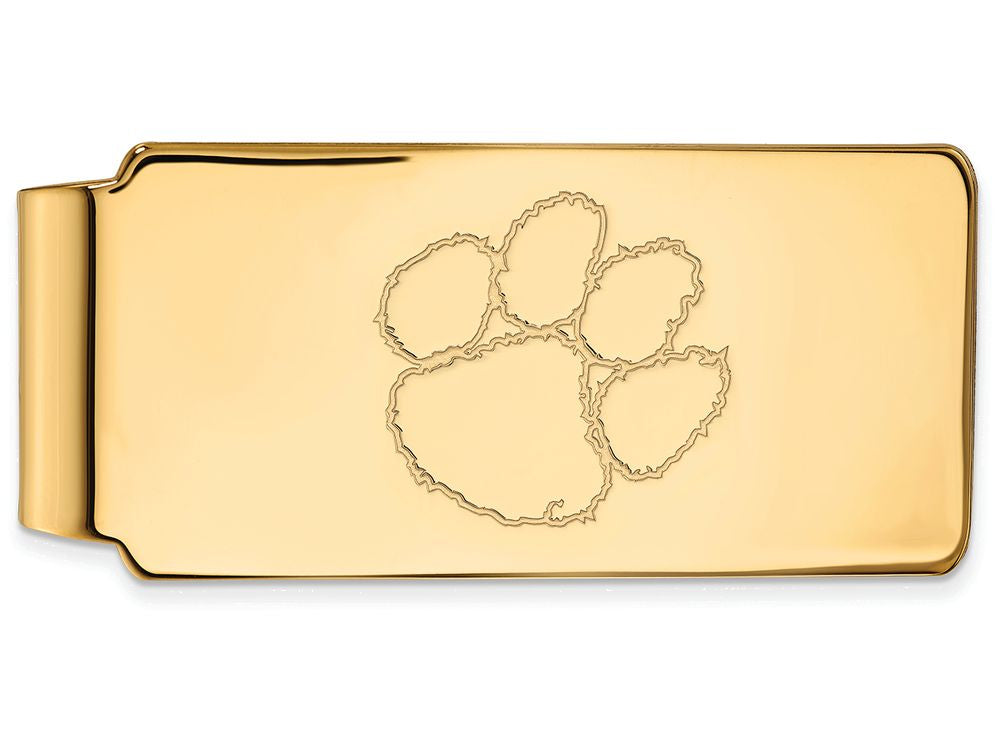 14k Yellow Gold Logoart Clemson University Money Clip