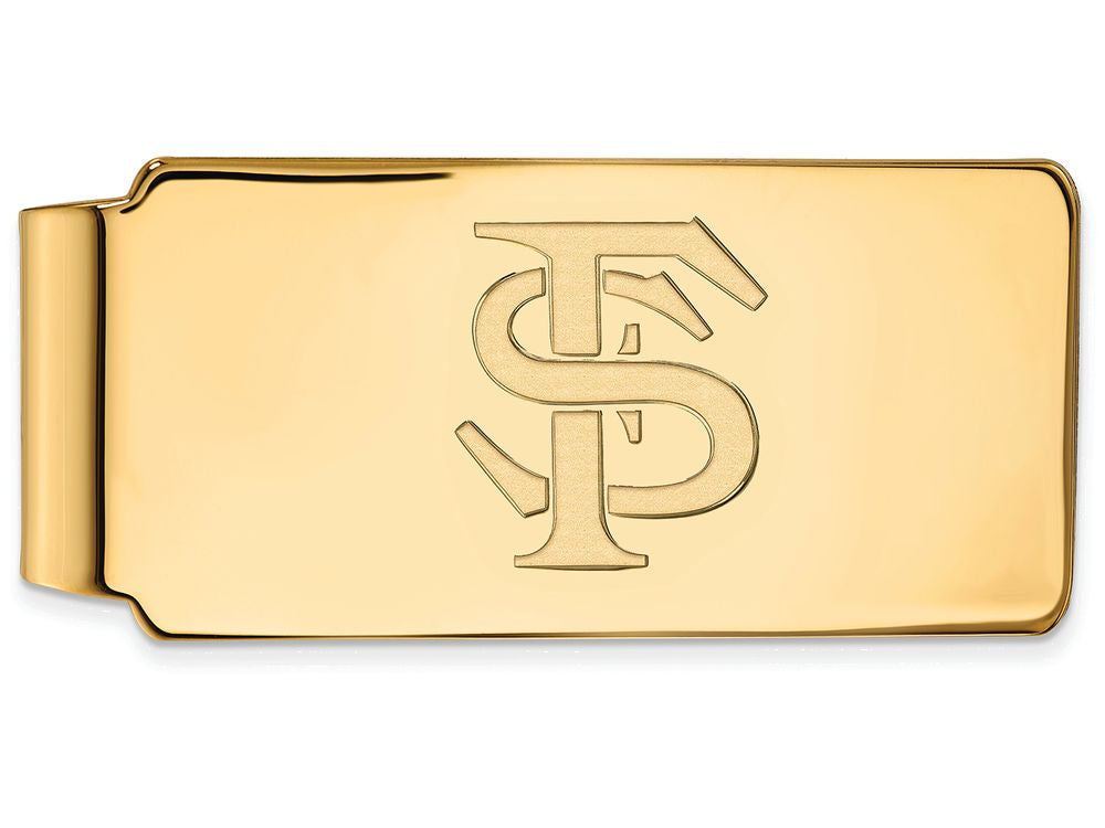 14k Yellow Gold Logoart Florida State University Money Clip