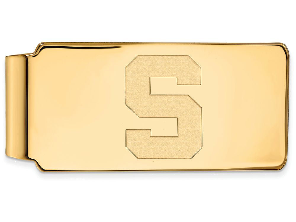 14k Yellow Gold Logoart Michigan State University Money Clip
